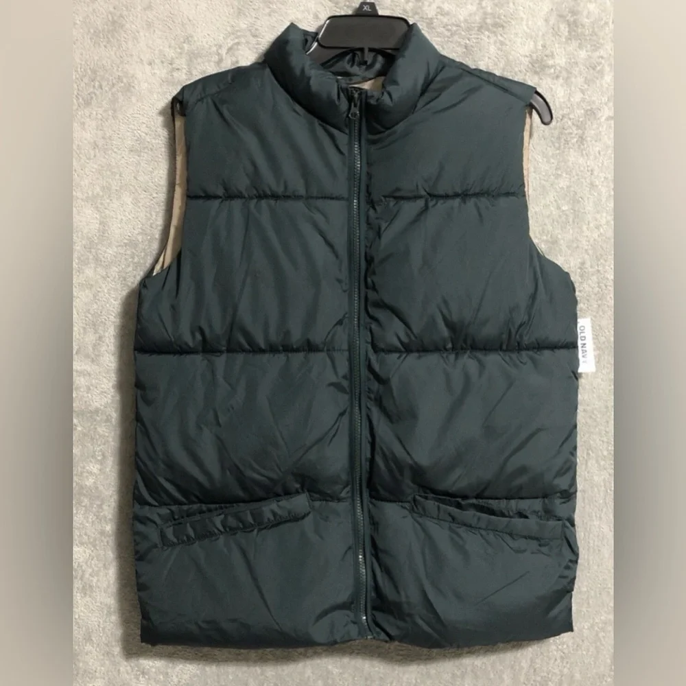 Old Navy Tan Puffer Vest
